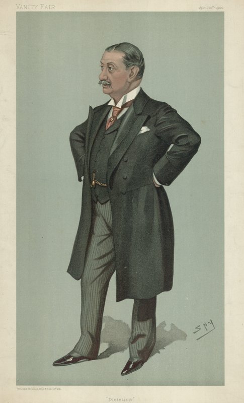 Dr Nathaniel Edward Yorke-Davis, Diyetetik, 12 Nisan 1900, Vanity Fair karikatürü by Leslie Matthew Ward