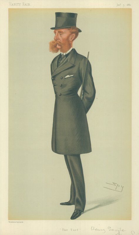 Lord Dorchester, The Turf, 24 Mart 1877, Vanity Fair karikatürü by Leslie Matthew Ward
