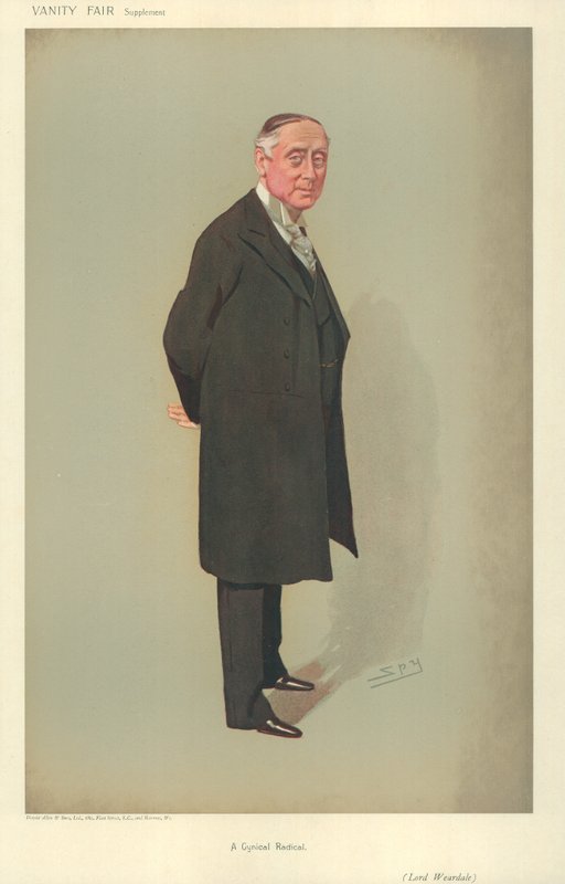 Lord Weardale, alaycı bir radikal, 25 Temmuz 1906, Vanity Fair karikatürü by Leslie Matthew Ward