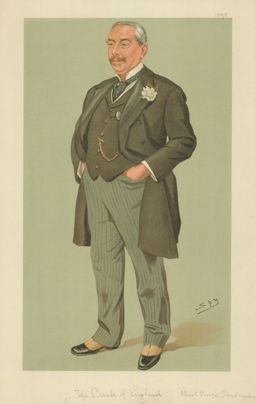 Bay Albert George Sandeman, İngiltere Merkez Bankası, 12 Eylül 1895, Vanity Fair karikatürü by Leslie Matthew Ward