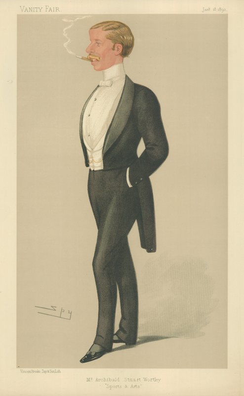 Bay Archibald John Stuart-Wortley, Spor ve Sanat, 18 Ocak 1890, Vanity Fair karikatürü by Leslie Matthew Ward