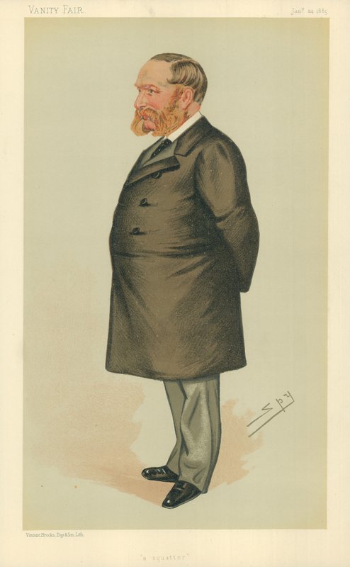 Bay Charles Henry Wilson, Bir gecekondu, 24 Ocak 1885, Vanity Fair karikatürü (renkli taş) by Leslie Matthew Ward
