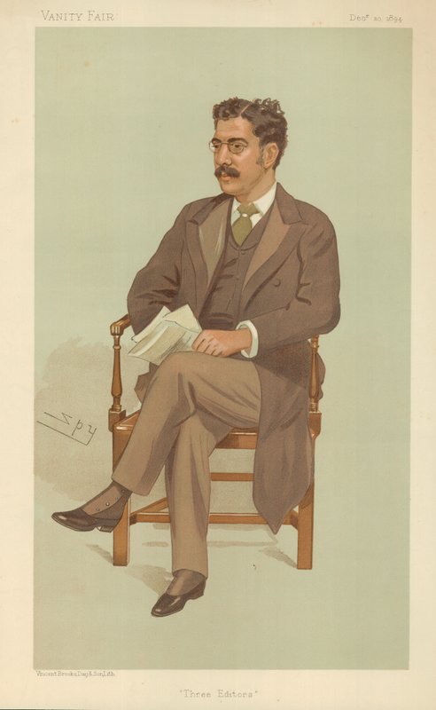 Bay Clement King Shorter, Üç Editör, 10 Aralık 1894, Vanity Fair karikatürü by Leslie Matthew Ward