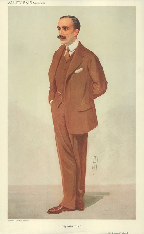 Bay Douglas Vickers, Brightside DV, 30 Aralık 1909, Vanity Fair karikatürü by Leslie Matthew Ward