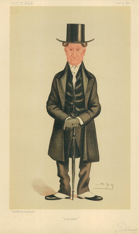 Bay E Sturge, Bir Quaker, 20 Kasım 1886, Vanity Fair karikatürü by Leslie Matthew Ward