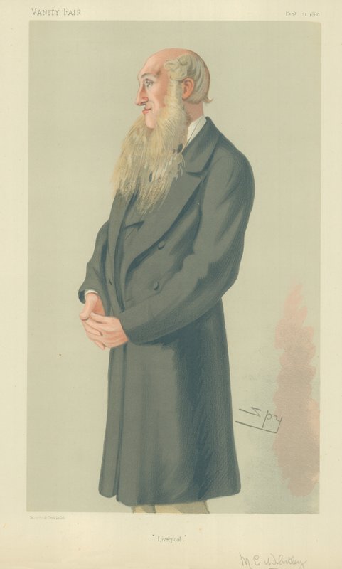 Bay E Whitley, Liverpool, 21 Şubat 1880, Vanity Fair karikatürü by Leslie Matthew Ward