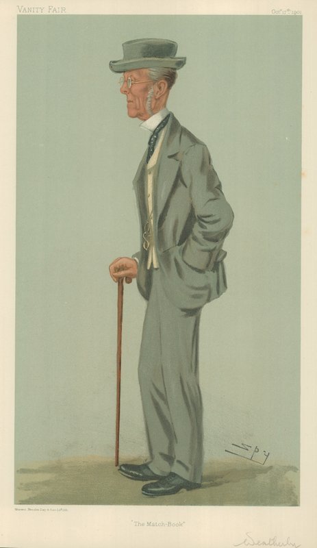 Bay Edward Weatherby, Kibrit kitabı, 17 Ekim 1901, Vanity Fair karikatürü by Leslie Matthew Ward