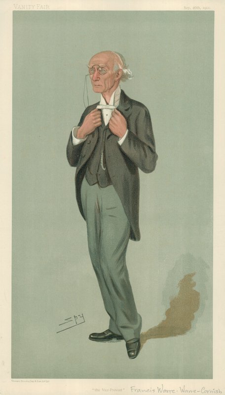 Bay FW Warre-Cornish, Eton Vali Yardımcısı, Vali Yardımcısı, 26 Eylül 1901, Vanity Fair karikatürü by Leslie Matthew Ward