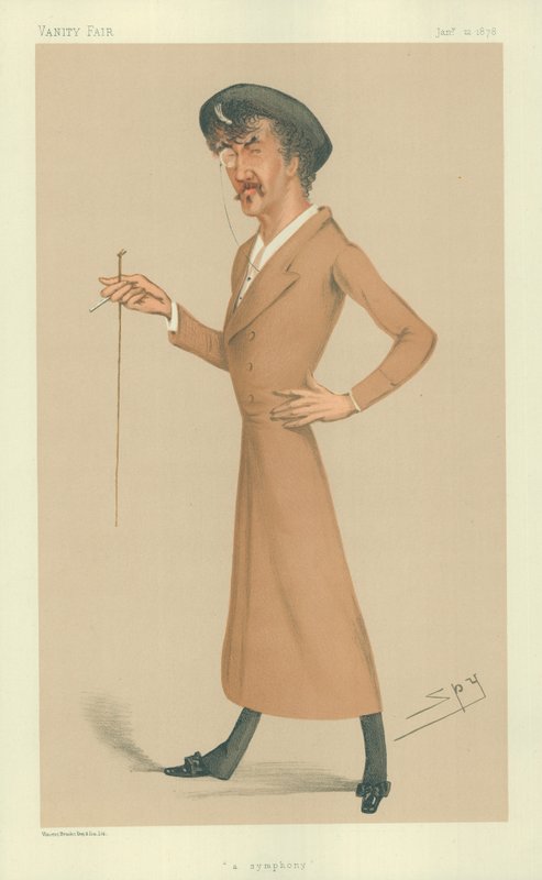 Bay James Abbott McNeill Whistler, Bir senfoni, 12 Ocak 1878, Vanity Fair karikatürü by Leslie Matthew Ward