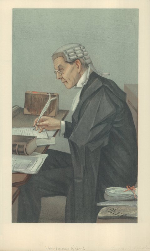 Bay John Lawson Walton, 6 Mart 1902, Vanity Fair karikatürü by Leslie Matthew Ward