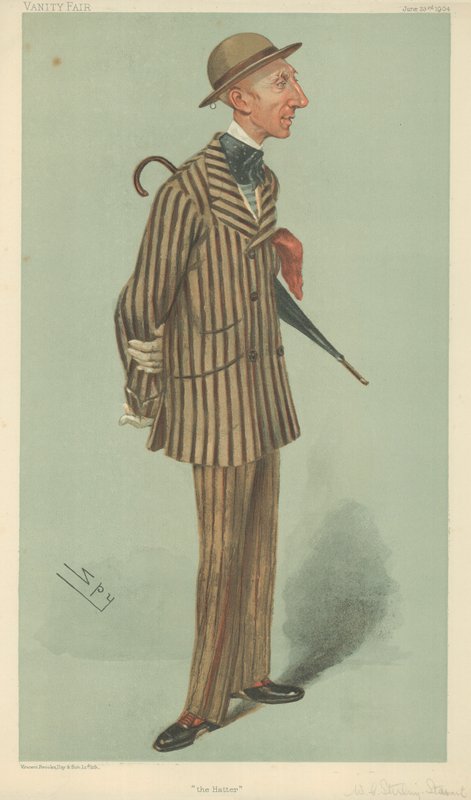 Bay William Crawfurd Stirling-Stuart, Şapkacı, 23 Haziran 1904, Vanity Fair karikatürü by Leslie Matthew Ward