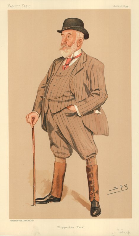Bay William Montagu Tharp, Chippenham Park, 21 Haziran 1894, Vanity Fair karikatürü by Leslie Matthew Ward