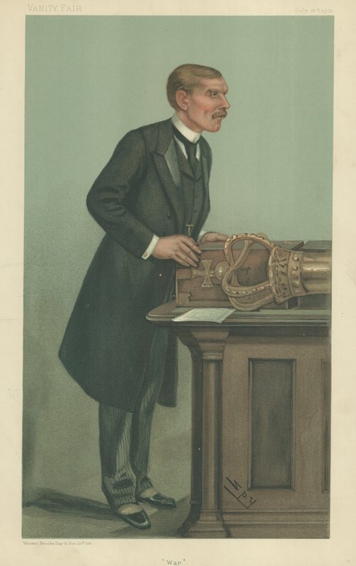 Bay William St John Fremantle Brodrick, Savaş, 18 Temmuz 1901, Vanity Fair çizgi filmi by Leslie Matthew Ward
