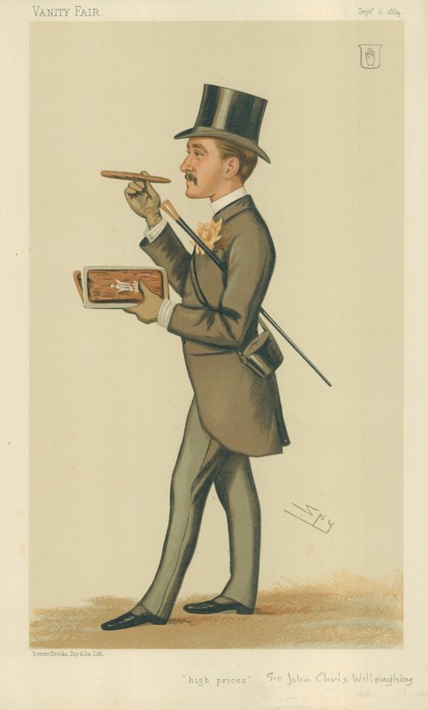 Sir John Christopher Willoughby, Yüksek Prensler, 6 Eylül 1884, Vanity Fair karikatürü by Leslie Matthew Ward