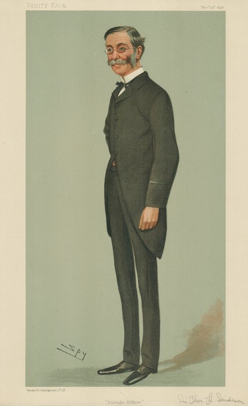 Sir Thomas Henry Sanderson, Dışişleri, 10 Kasım 1898, Vanity Fair karikatürü by Leslie Matthew Ward