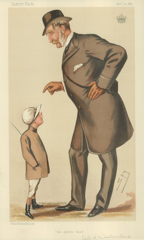 Westmoreland Kontu, Etkileyici Earl, 10 Kasım 1883, Vanity Fair çizgi filmi by Leslie Matthew Ward