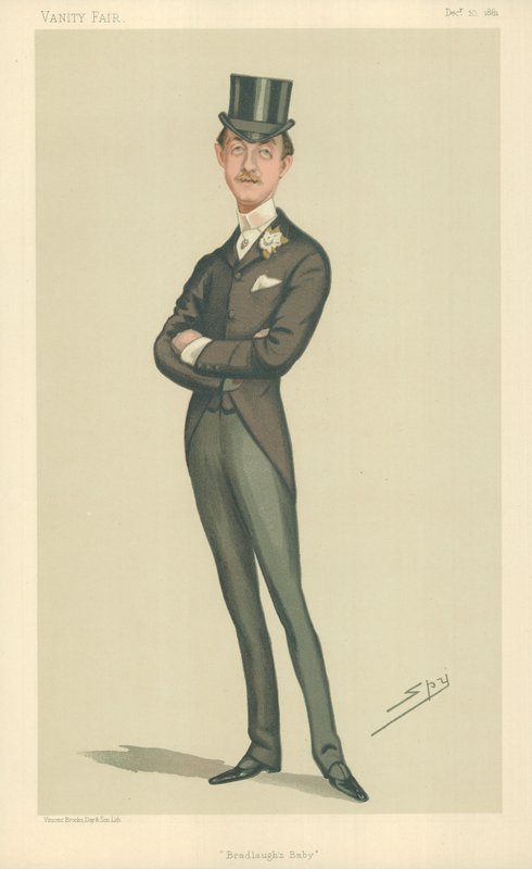 Hon CR Spencer, Bradlaugh'un Bebeği, 10 Aralık 1881, Vanity Fair çizgi filmi by Leslie Matthew Ward