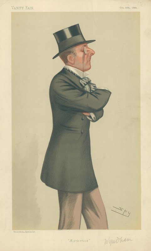The Hon Percy Scawen Wyndham, Estetik, 30 Ekim 1880, Vanity Fair karikatürü by Leslie Matthew Ward