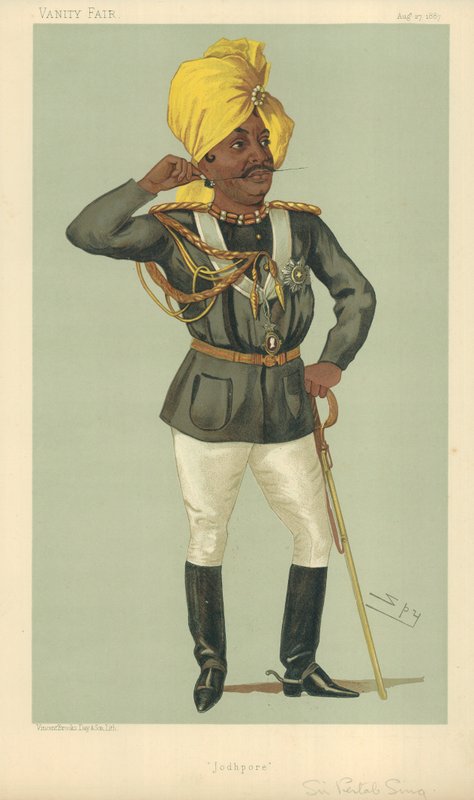 Maraj Sir Partab Singh, Jodhpur, 27 Ağustos 1887, Vanity Fair Karikatürü by Leslie Matthew Ward