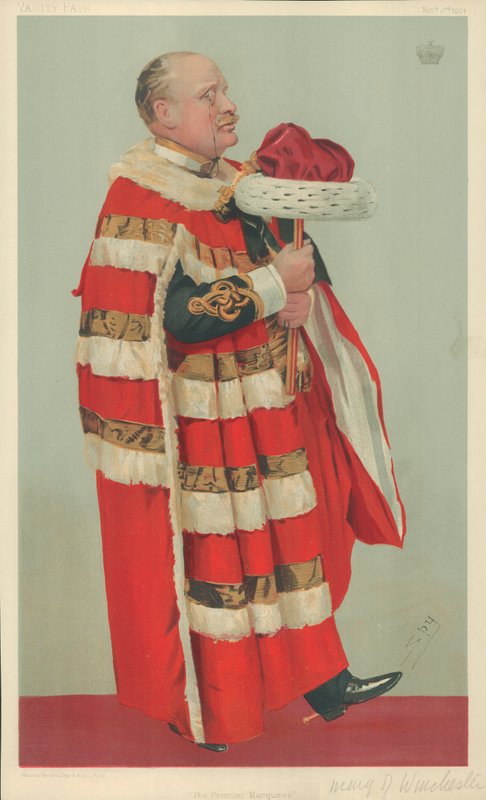 The Marquis of Winchester, The premier Marquess, 3 Kasım 1904, Vanity Fair karikatürü by Leslie Matthew Ward