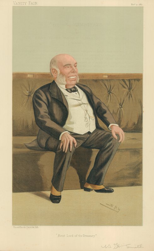 Sağ Hon William Henry Smith, Birinci Hazine Lordu, 12 Kasım 1887, Vanity Fair karikatürü by Leslie Matthew Ward