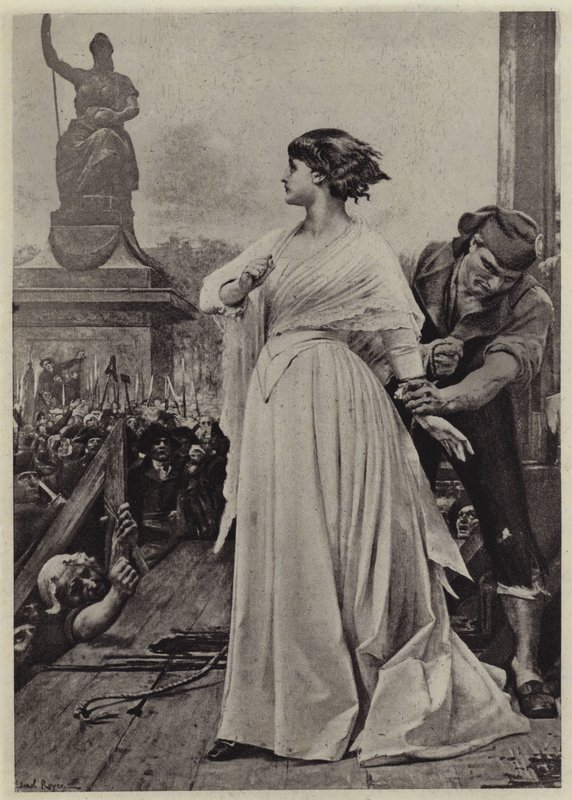 Madame Roland İskelede (taş) by Lionel (after) Royer