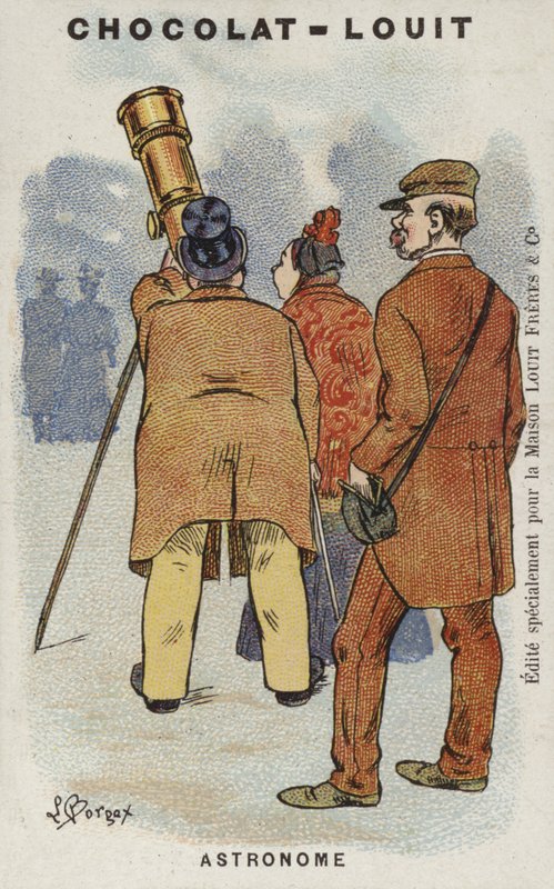 Gökbilimci (kromolitho) by Louis Borgex