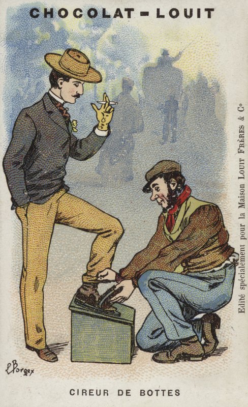 Ayakkabı parlatıcısı (chromolitho) by Louis Borgex