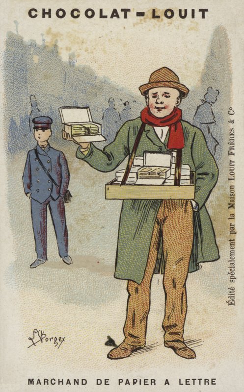 Mektup Kağıdı Tüccarı (chromolitho) by Louis Borgex