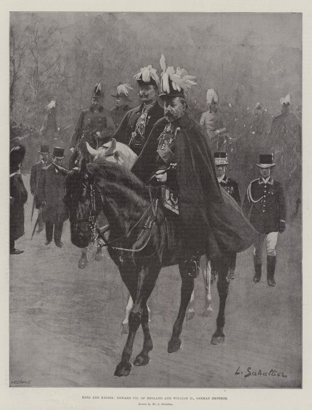 Kral ve Kaiser, İngiltere Kralı VII. Edward ve Alman İmparatoru II. William by Louis Remy Sabattier