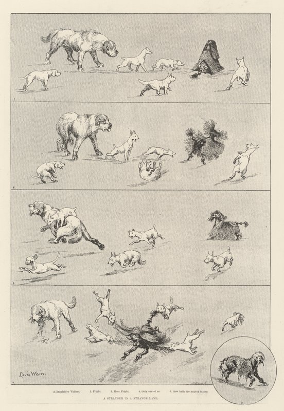 Garip Bir Ülkede Bir Yabancı by Louis Wain