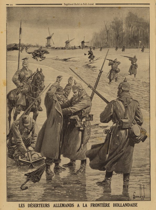 Alman Ordusu kaçakları Hollanda sınırında yakalandı, I. by Louis Charles (after) Bombled