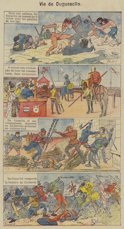 Vie de Duguesclin (renkli taş) by Louis Charles (after) Bombled