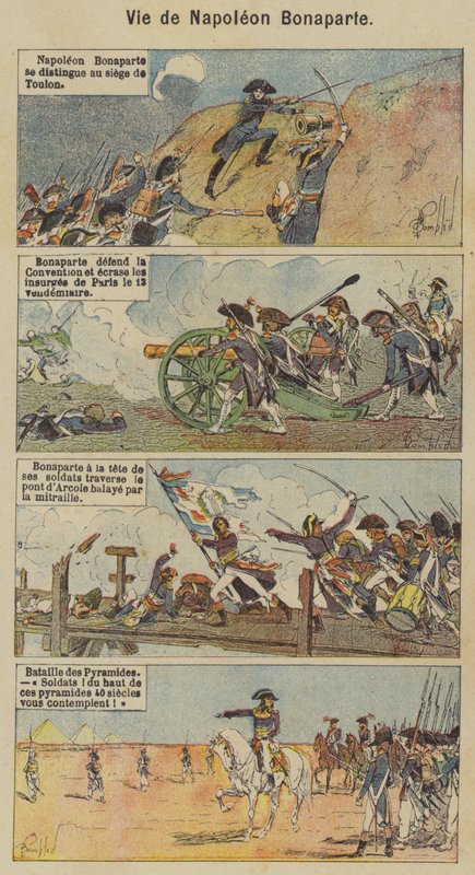 Vie de Napoleon Bonaparte (renkli taş) by Louis Charles (after) Bombled