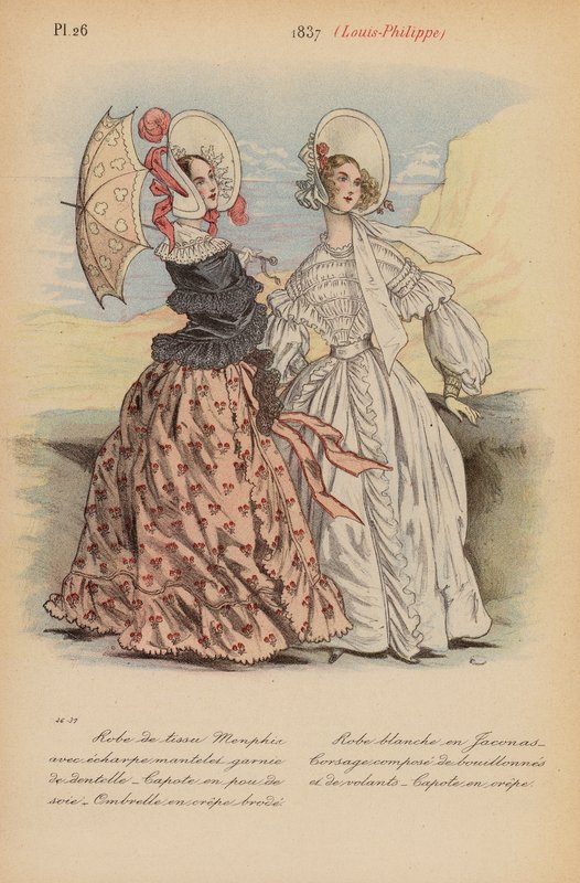 Fransız modası: 1837, Louis-Philippe (renkli lito) by Louis Colas