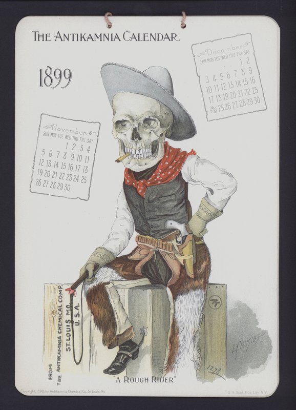Antikamnia Takvimi için İllüstrasyon, 1899 by Louis Crucius or Crusuius