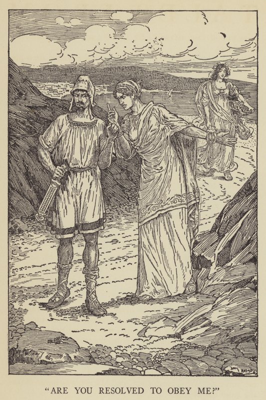 Bana itaat etmeye kararlı mısın? by Louis John Rhead