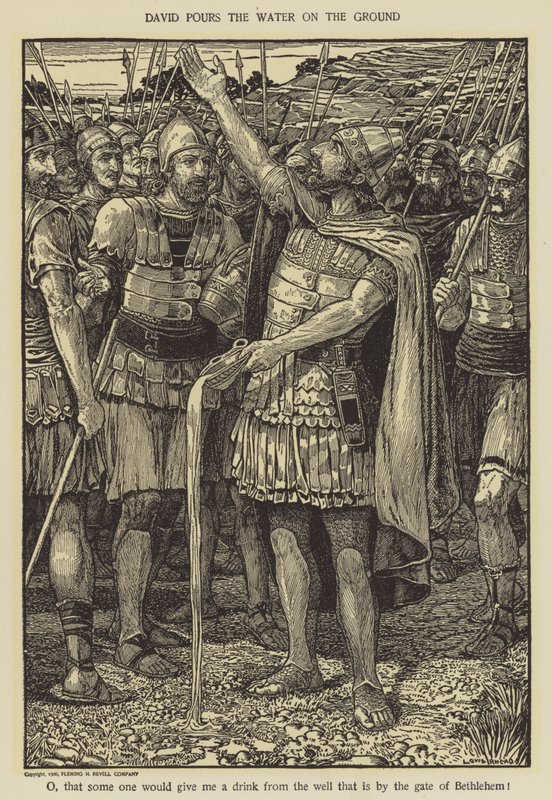 David yere su döküyor by Louis John Rhead
