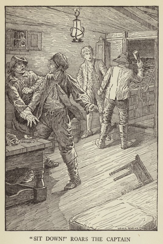Robert Louis Stevenson tarafından Kaçırılanlar için İllüstrasyon by Louis John Rhead