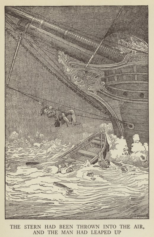 Robert Louis Stevenson tarafından Kaçırılanlar için İllüstrasyon by Louis John Rhead