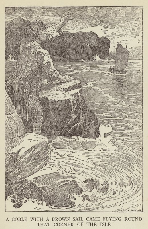 Robert Louis Stevenson tarafından Kaçırılanlar için İllüstrasyon by Louis John Rhead
