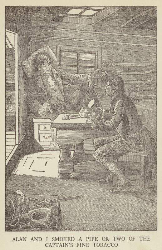 Robert Louis Stevenson tarafından Kaçırılanlar için İllüstrasyon by Louis John Rhead