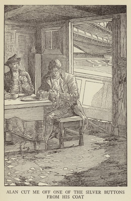 Robert Louis Stevenson tarafından Kaçırılanlar için İllüstrasyon by Louis John Rhead
