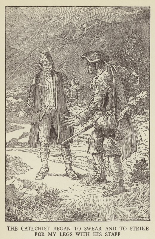 Robert Louis Stevenson tarafından Kaçırılanlar için İllüstrasyon by Louis John Rhead