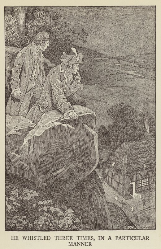 Robert Louis Stevenson tarafından Kaçırılanlar için İllüstrasyon by Louis John Rhead
