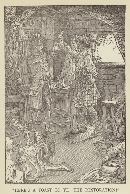 Robert Louis Stevenson tarafından Kaçırılanlar için İllüstrasyon by Louis John Rhead