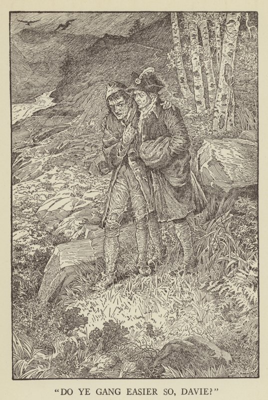 Robert Louis Stevenson tarafından Kaçırılanlar için İllüstrasyon by Louis John Rhead