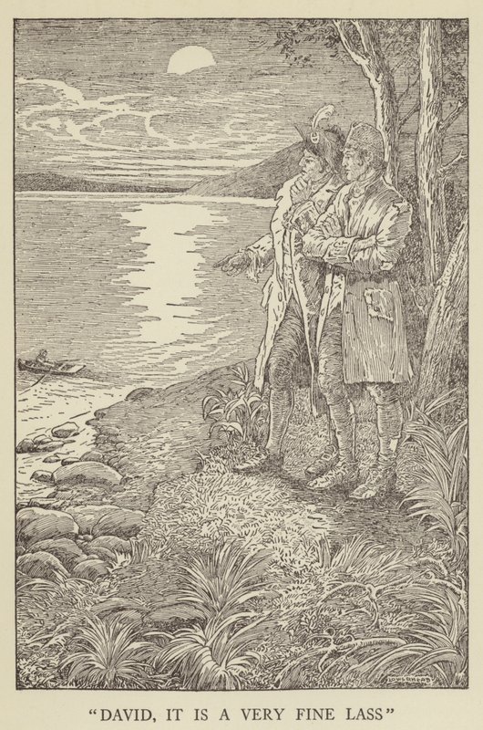Robert Louis Stevenson tarafından Kaçırılanlar için İllüstrasyon by Louis John Rhead