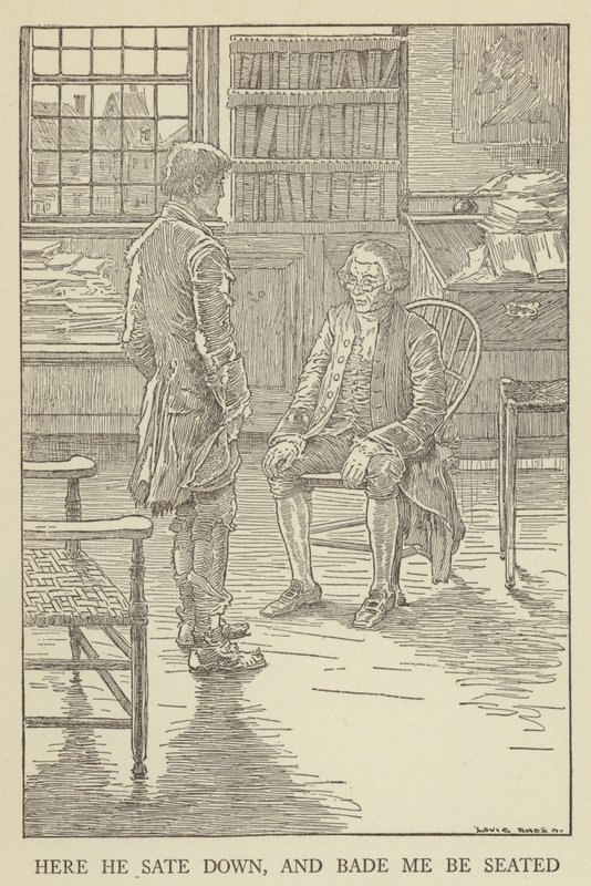 Robert Louis Stevenson tarafından Kaçırılanlar için İllüstrasyon by Louis John Rhead