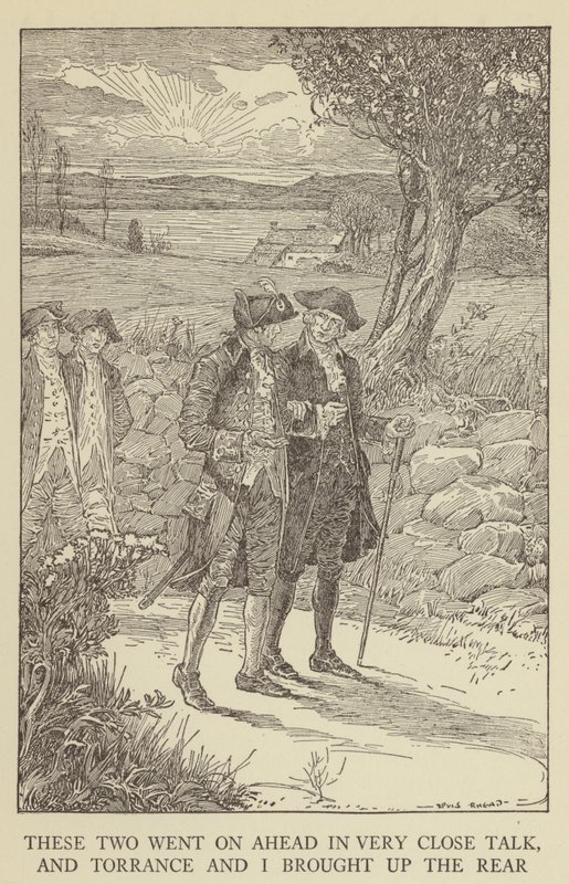 Robert Louis Stevenson tarafından Kaçırılanlar için İllüstrasyon by Louis John Rhead